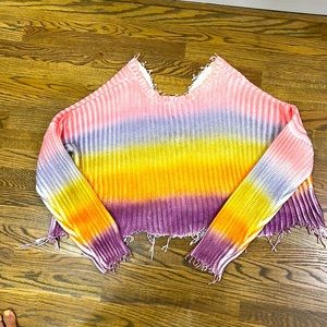 Oversized crop sweater